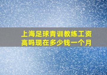 上海足球青训教练工资高吗现在多少钱一个月