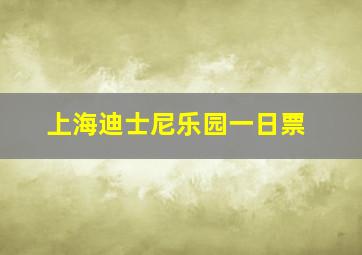 上海迪士尼乐园一日票