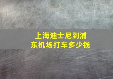 上海迪士尼到浦东机场打车多少钱