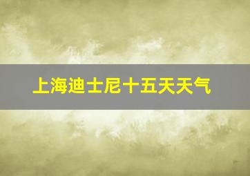 上海迪士尼十五天天气