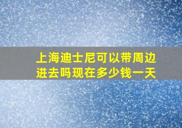 上海迪士尼可以带周边进去吗现在多少钱一天