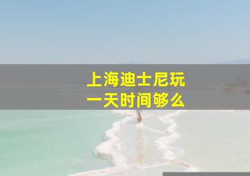 上海迪士尼玩一天时间够么