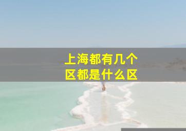 上海都有几个区都是什么区