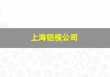 上海铝模公司