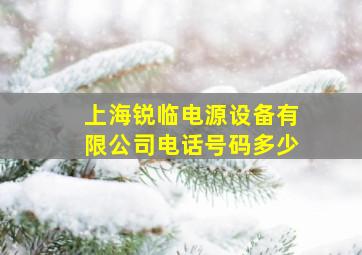 上海锐临电源设备有限公司电话号码多少