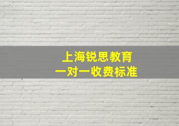 上海锐思教育一对一收费标准