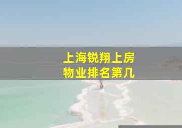 上海锐翔上房物业排名第几