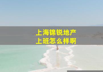 上海锦锐地产上班怎么样啊