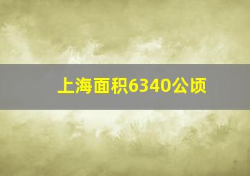 上海面积6340公顷