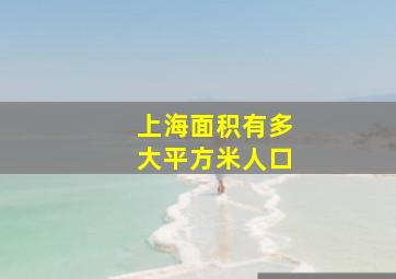 上海面积有多大平方米人口