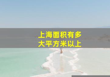 上海面积有多大平方米以上