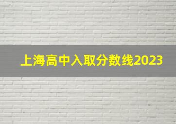 上海高中入取分数线2023