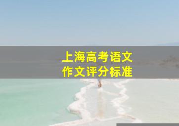 上海高考语文作文评分标准