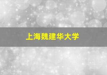 上海魏建华大学