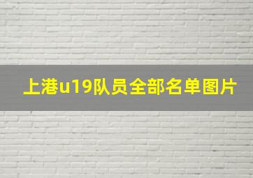 上港u19队员全部名单图片