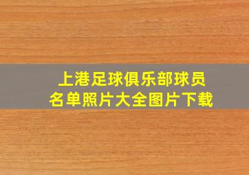 上港足球俱乐部球员名单照片大全图片下载