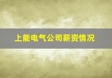 上能电气公司薪资情况