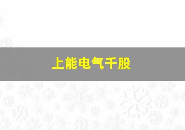 上能电气千股