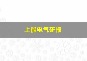 上能电气研报