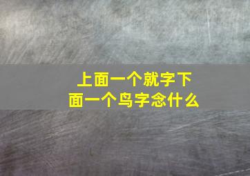 上面一个就字下面一个鸟字念什么