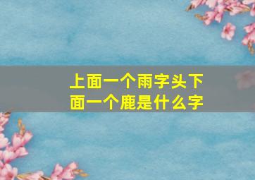 上面一个雨字头下面一个鹿是什么字