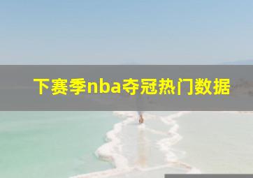 下赛季nba夺冠热门数据