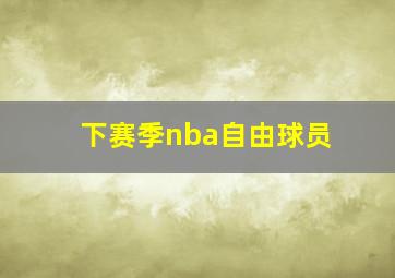 下赛季nba自由球员