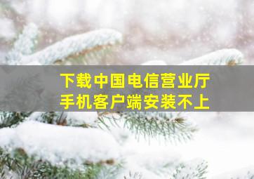 下载中国电信营业厅手机客户端安装不上