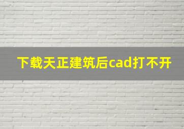 下载天正建筑后cad打不开