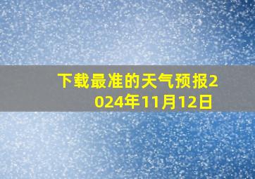 下载最准的天气预报2024年11月12日