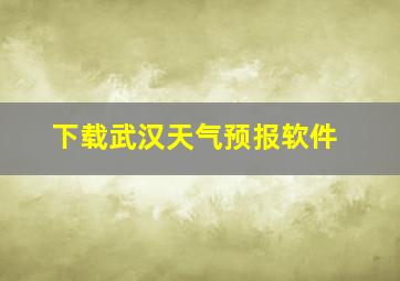 下载武汉天气预报软件