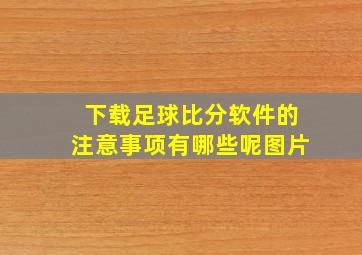 下载足球比分软件的注意事项有哪些呢图片