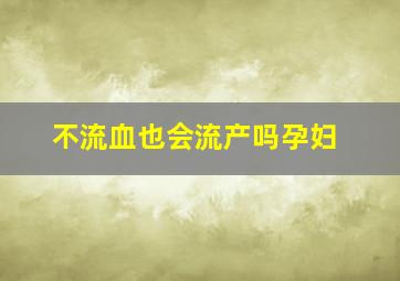 不流血也会流产吗孕妇