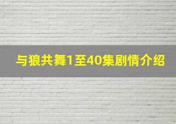 与狼共舞1至40集剧情介绍