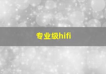 专业级hifi