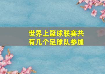 世界上篮球联赛共有几个足球队参加