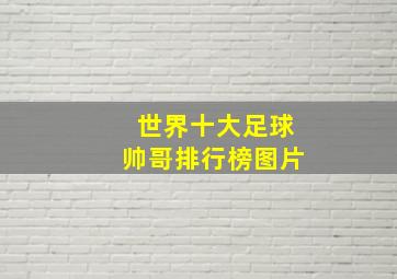 世界十大足球帅哥排行榜图片