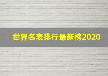 世界名表排行最新榜2020