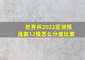 世界杯2022亚洲预选赛12强怎么分组比赛