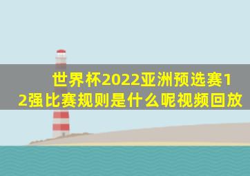 世界杯2022亚洲预选赛12强比赛规则是什么呢视频回放