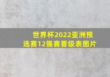 世界杯2022亚洲预选赛12强赛晋级表图片