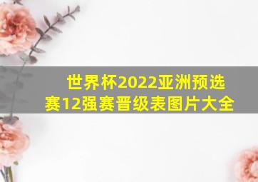 世界杯2022亚洲预选赛12强赛晋级表图片大全