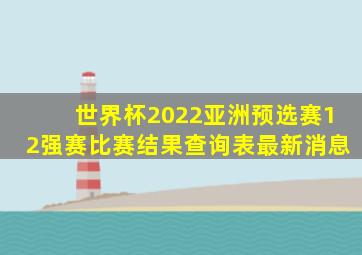 世界杯2022亚洲预选赛12强赛比赛结果查询表最新消息