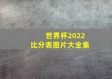 世界杯2022比分表图片大全集