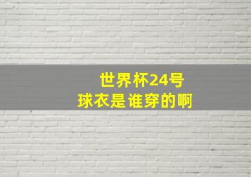 世界杯24号球衣是谁穿的啊