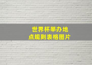 世界杯举办地点规则表格图片