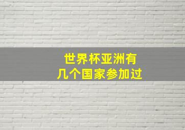 世界杯亚洲有几个国家参加过