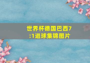 世界杯德国巴西7:1进球集锦图片