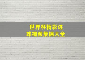 世界杯精彩进球视频集锦大全