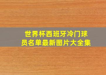 世界杯西班牙冷门球员名单最新图片大全集